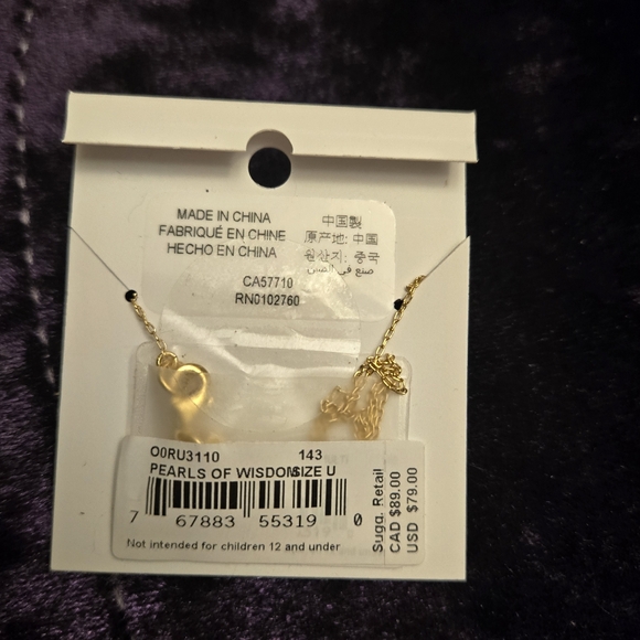 Kate Spade Pearl Mini Pendant | Cubic Zirconia | New with Tag - Picture 2 of 3